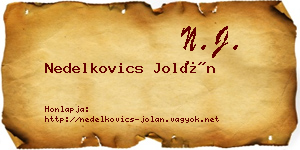 Nedelkovics Jolán névjegykártya